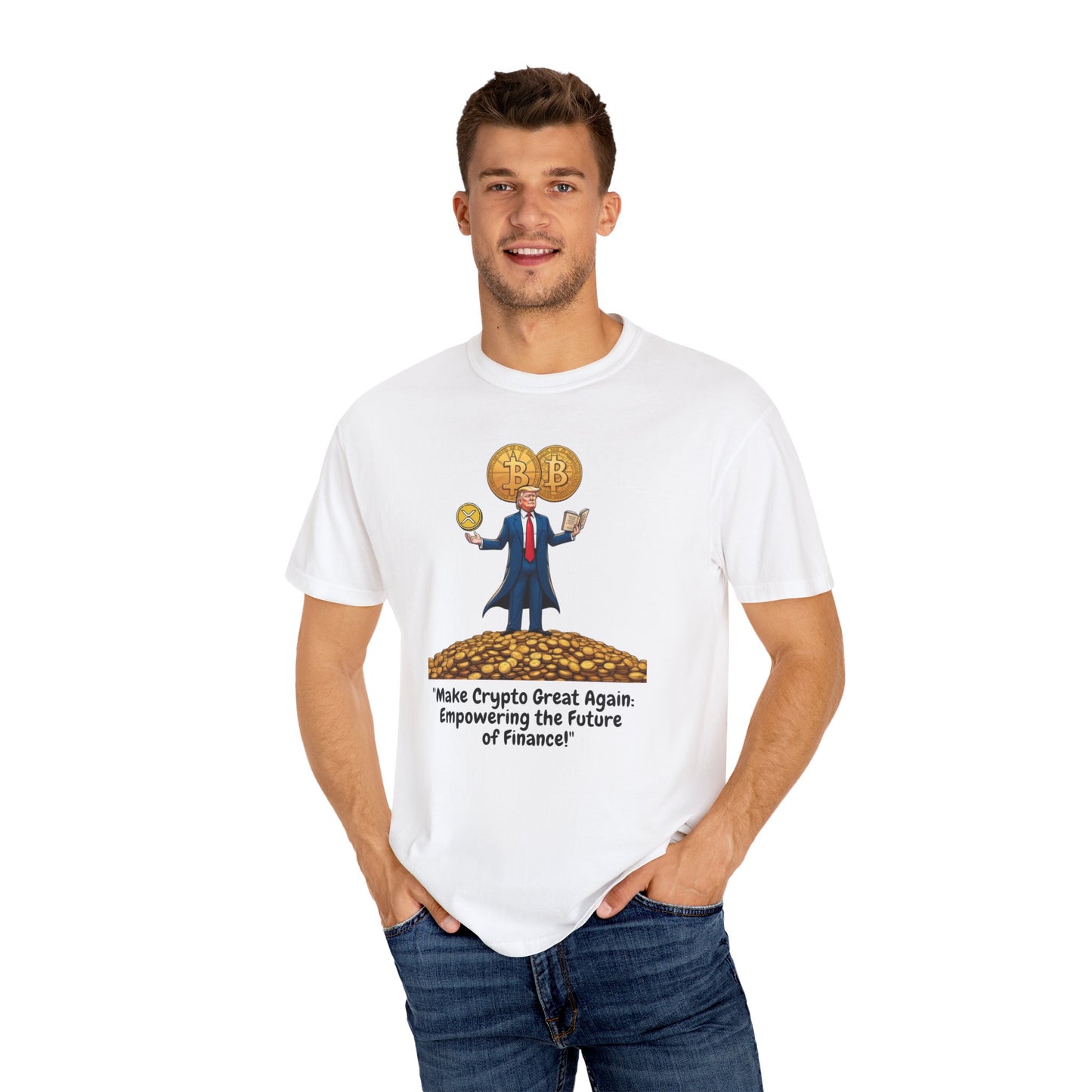 Unisex T-shirt, Make Crypto Great Again: Empowering the Future of Finance, Finance Tee, Crypto Shirt, Gift for Investors, Bitcoin Shirt