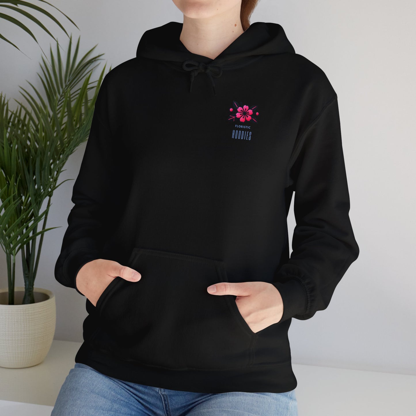 Inspirational Floral Hoodie - ‘Dream Big, Work Hard’ Sweatshirt for Positive Vibes