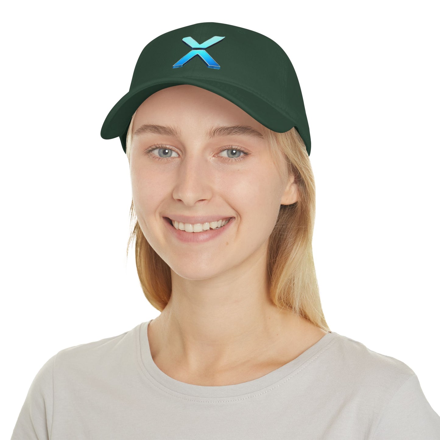 Low Profile Baseball Cap with Blue X Logo - Perfect for Casual Days and Outdoor Events