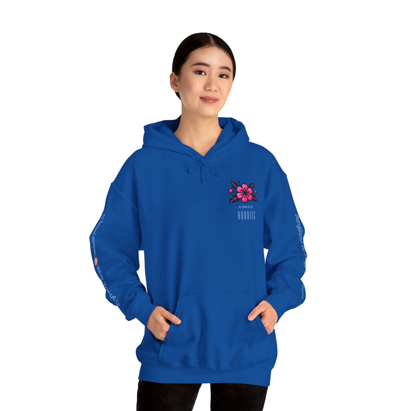 Floristic Hoodies - Genuine Smile Positive Energy Heavy Blend Hoodie