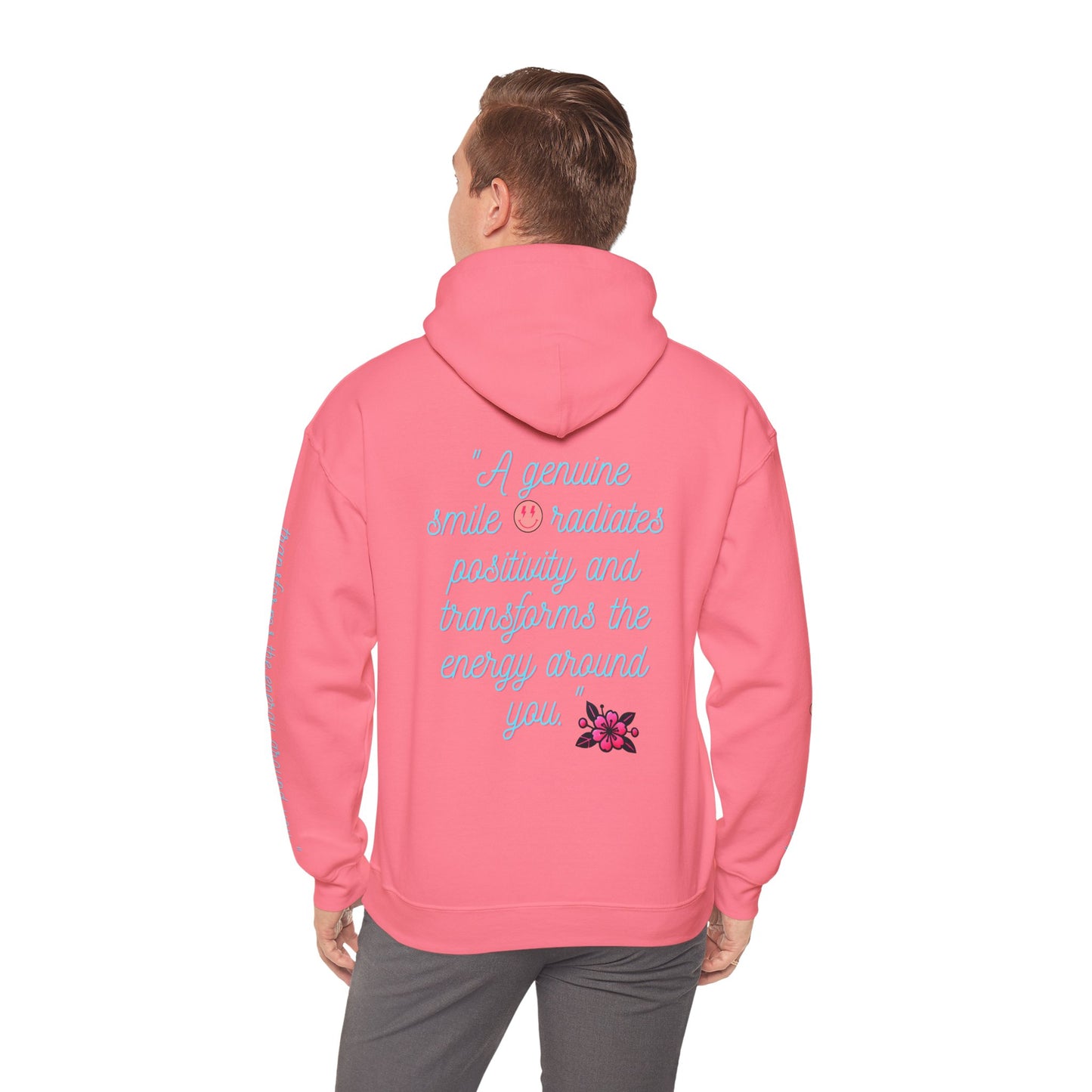 Floristic Hoodies - Genuine Smile Positive Energy Heavy Blend Hoodie