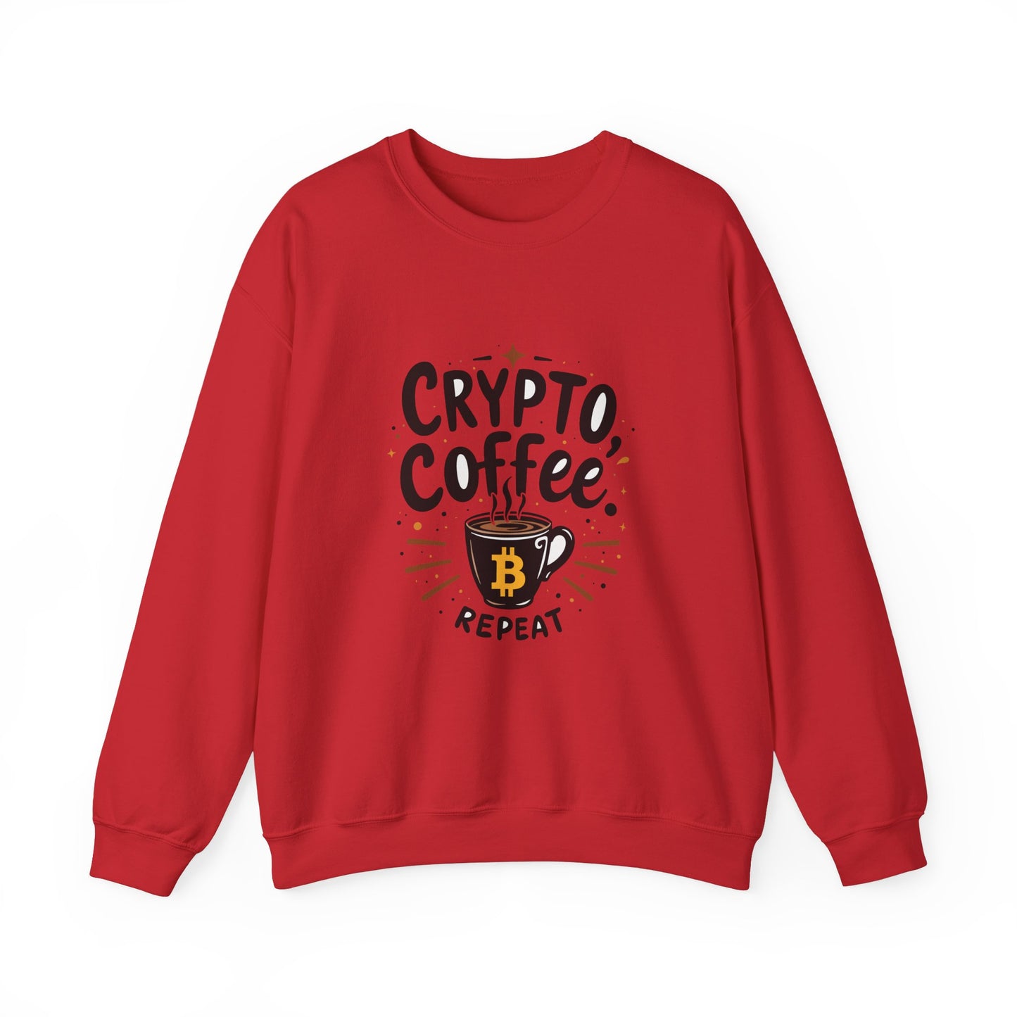 Crypto Coffee Repeat Sweatshirt - Unisex Heavy Blend™ Crewneck