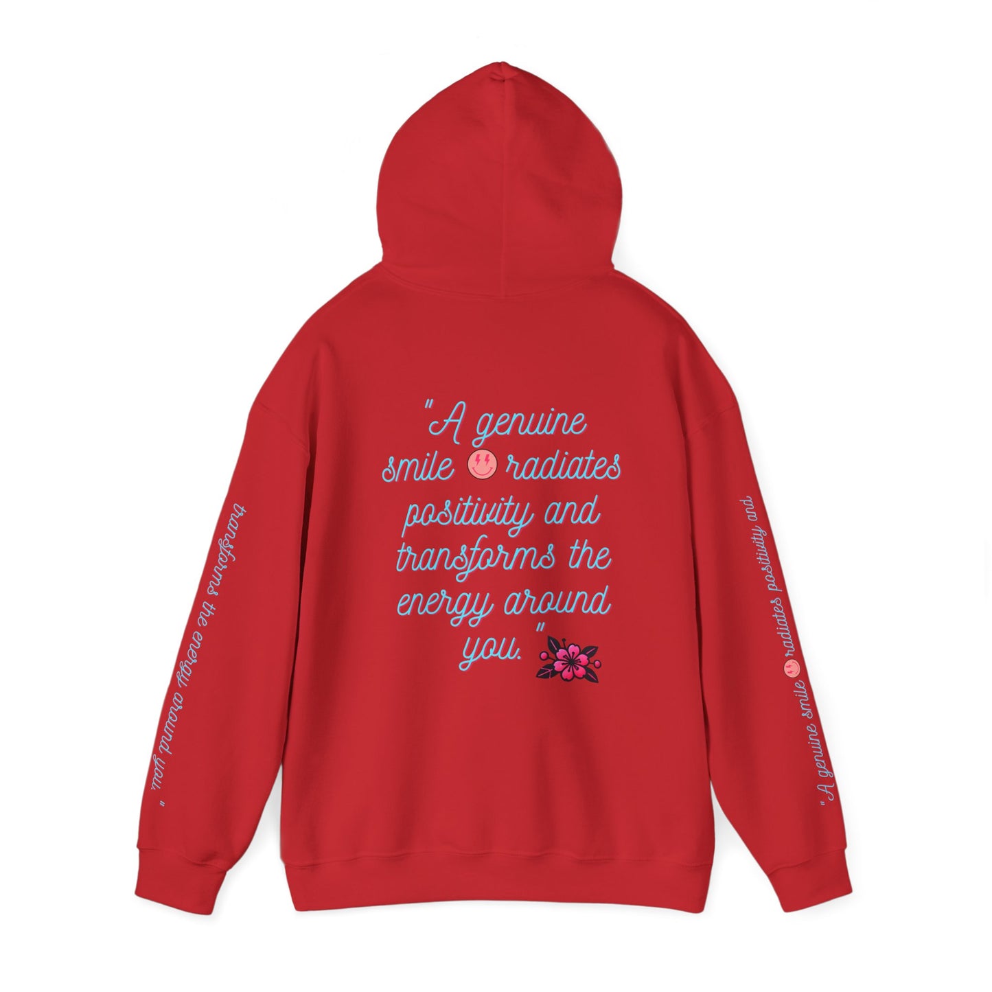 Floristic Hoodies - Genuine Smile Positive Energy Heavy Blend Hoodie