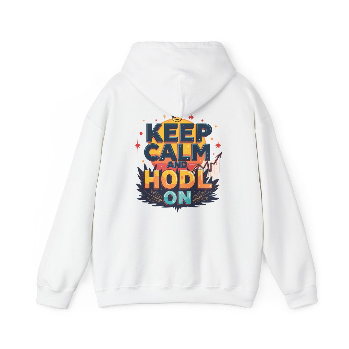 Bitcoin Inspired Unisex Hoodie - 'Keep Calm and HODL On'