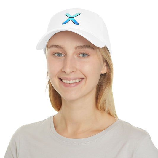 Low Profile Baseball Cap with Blue X Logo - Perfect for Casual Days and Outdoor Events