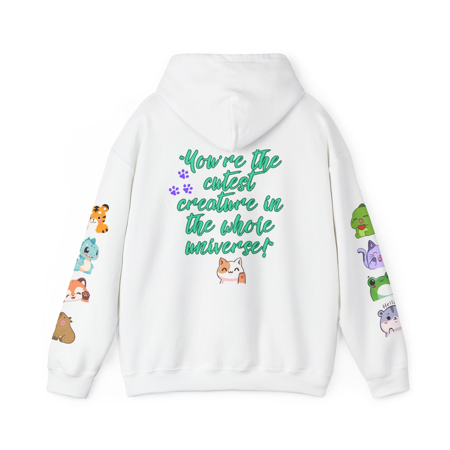 Faunaverse  Hoodies - Cute Creatures Unisex Hooded Sweatshirt – Cozy Animal Print for Animal Lovers