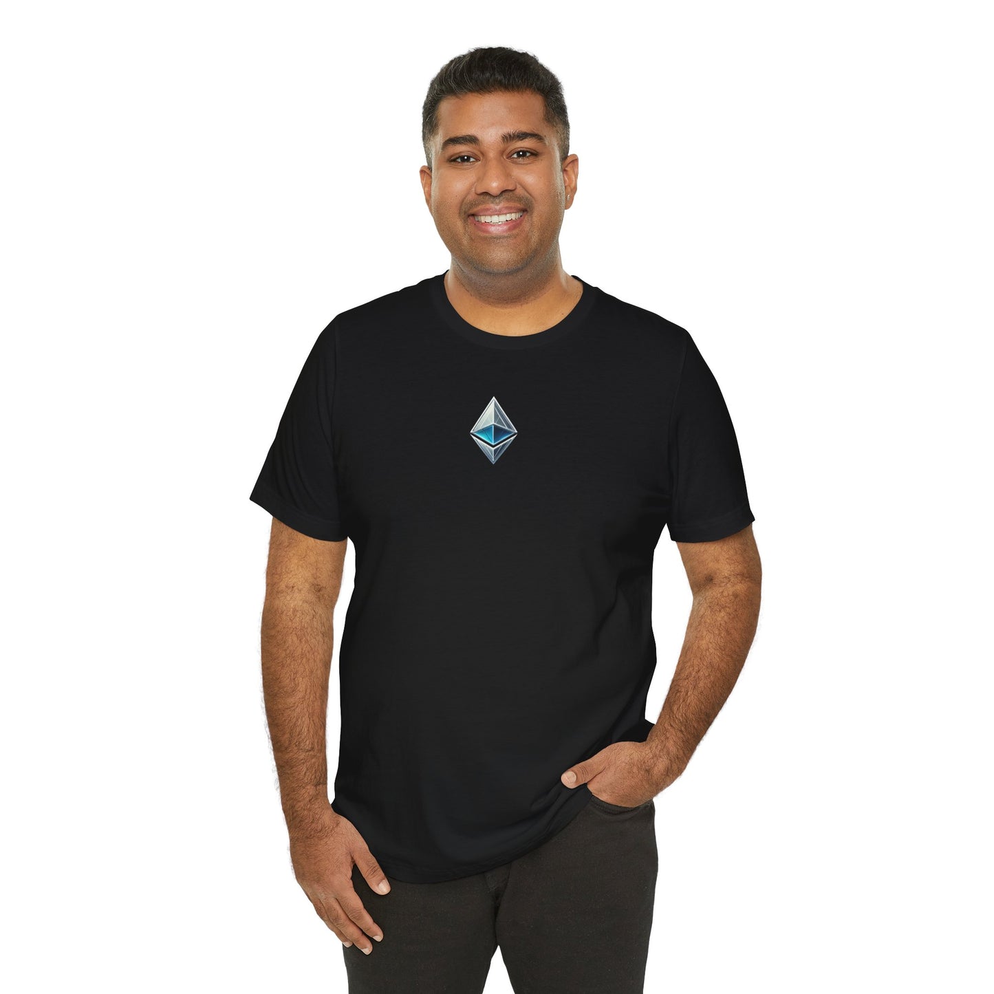 Ethereum Unisex Tee, Blockchain Cryptocurrency Shirt, Ether ETH Gift, Decentralized dApps Top, Crypto Enthusiast Apparel, Programmer T-Shirt