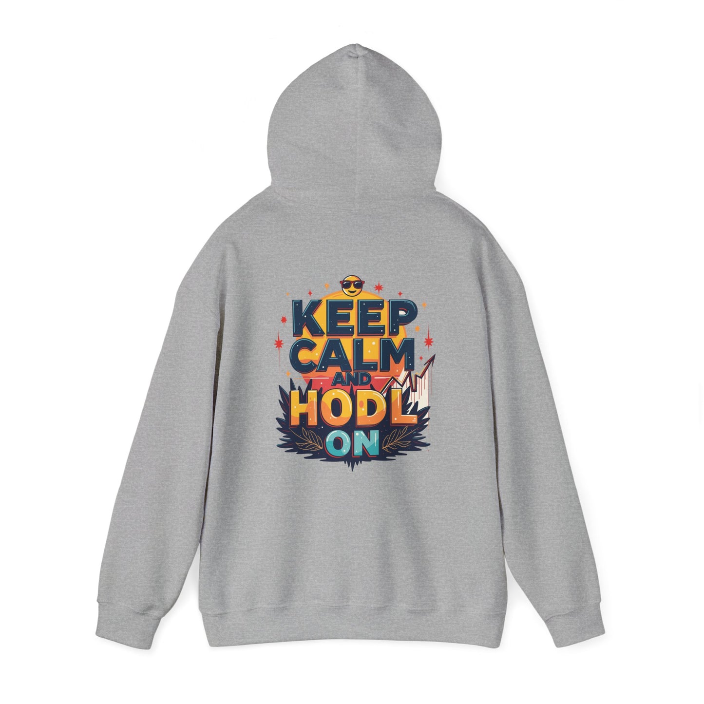 Bitcoin Inspired Unisex Hoodie - 'Keep Calm and HODL On'